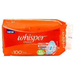 Whisper Choice Sanitary Napkin with Wings (XL) 20 pads 